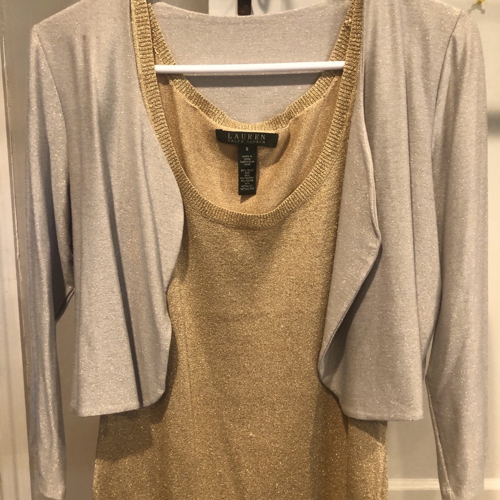 Gold camisole and jacket set